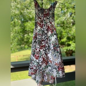 Floral summer lightweight razorback A-line shirt